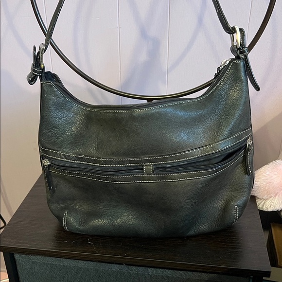 Tignanello Black Leather Handbag - Picture 1 of 12